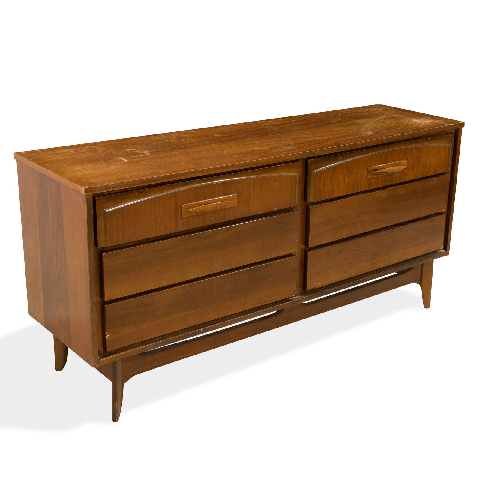 Mid Century Walnut Double dresser (1 of 4)