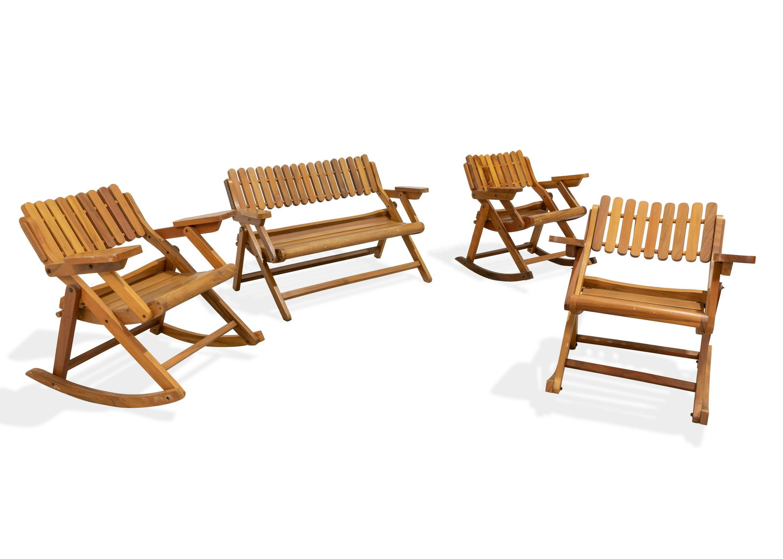 Slatted Teak Porch Set (1 of 3)