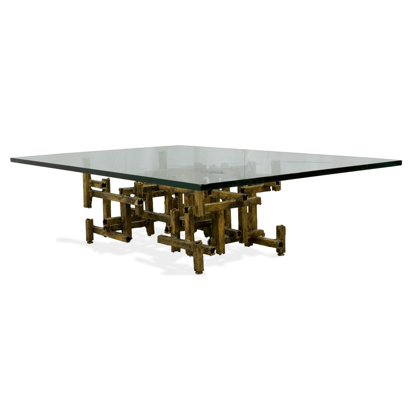 Brutalist Gilt Coffee Table (1 of 2)