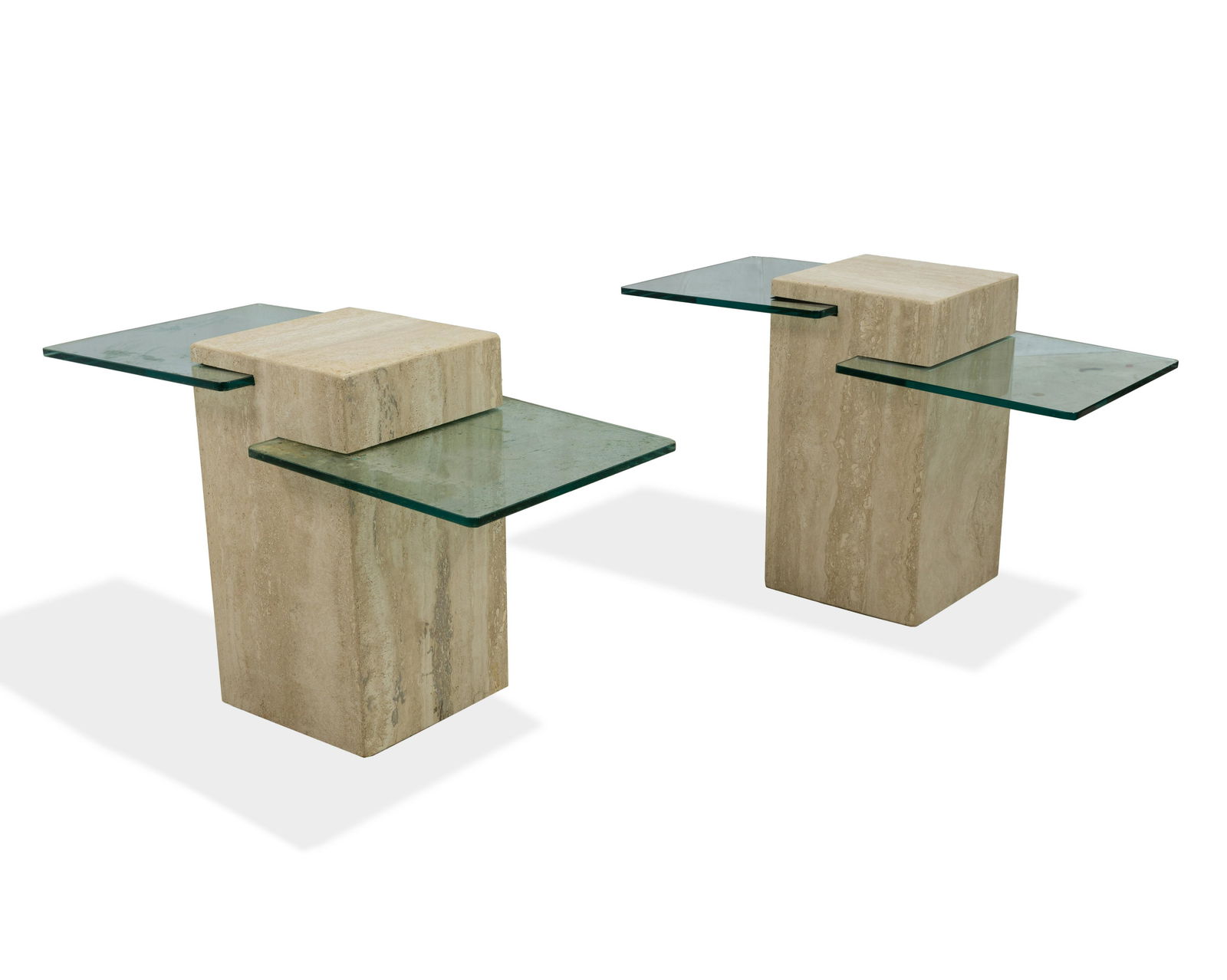 Italian Travertine Side Tables (1 of 3)