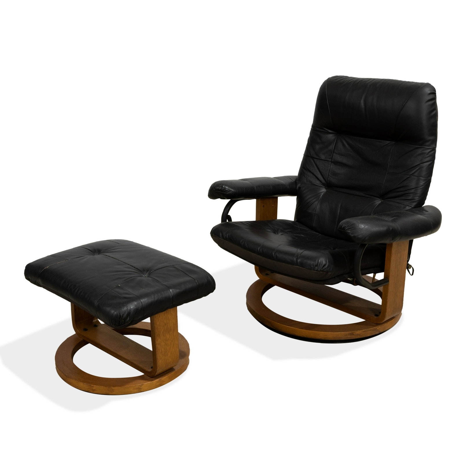 Recliner and Ottoman: Description - Recliner and ottoman. Dimensions - 37" x 32" x 30"