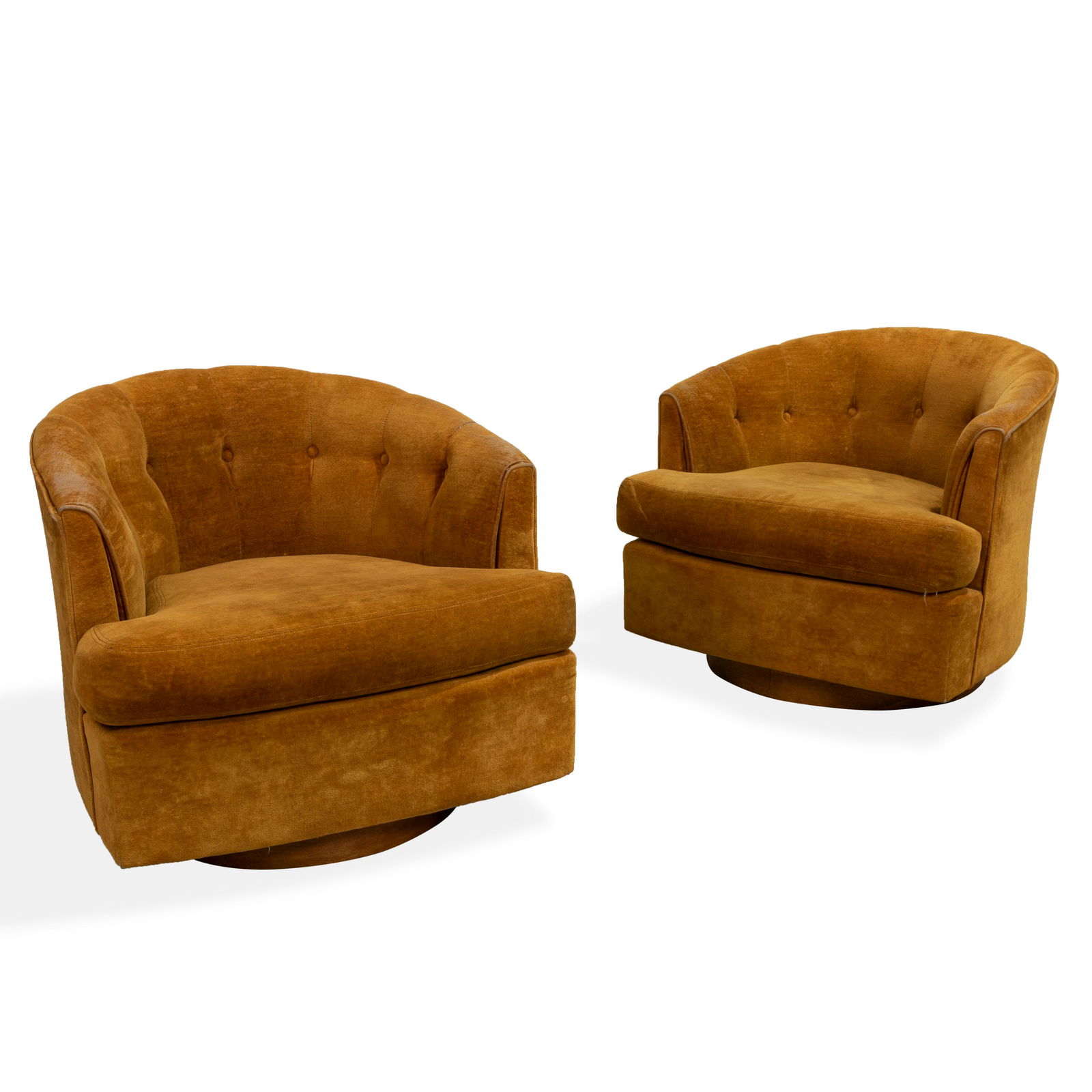 Milo Baughman Style  Swivel Chairs (1 of 4)