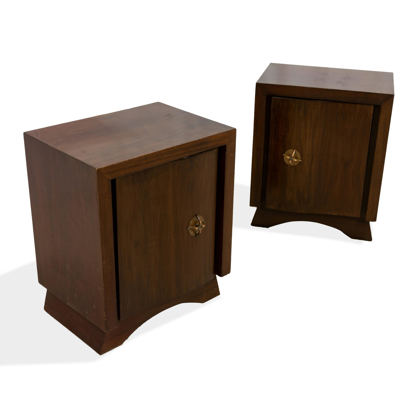 Mid Century Nightstands: Description - Mid century nightstands. Dimensions - 27" x 21" x 22"