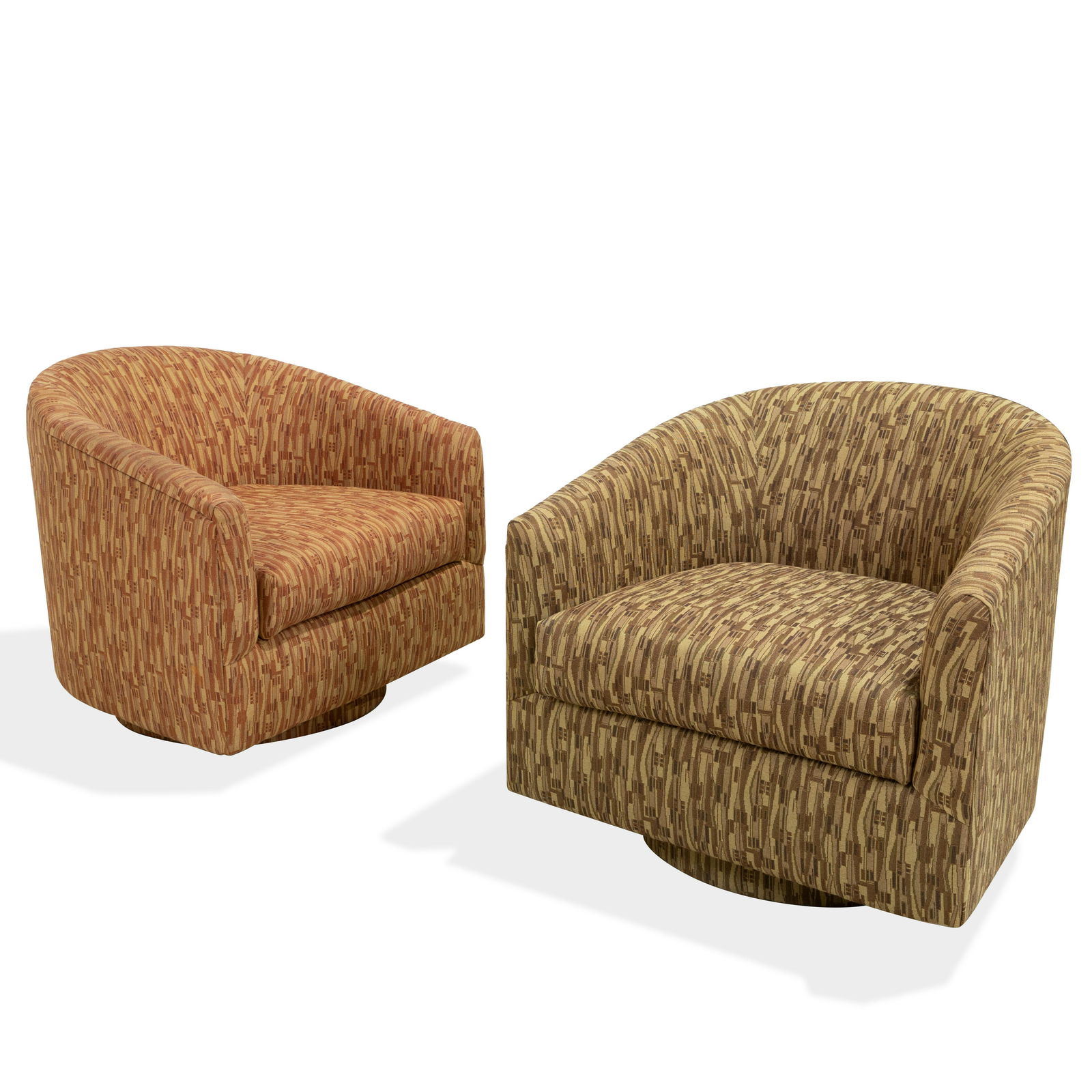 Milo Baughman Style Swivel Chairs (1 of 3)