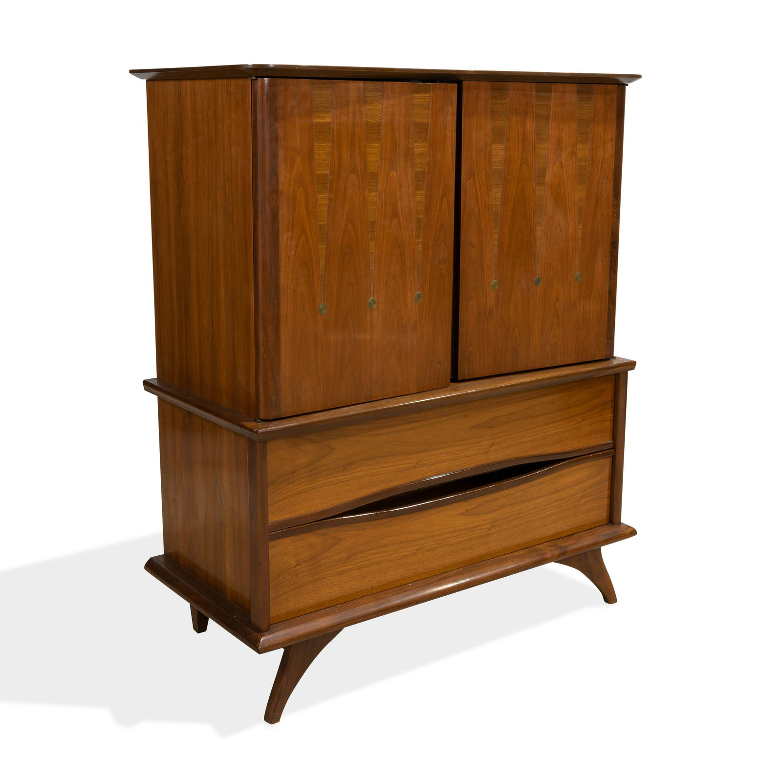 Mid Century Walnut Highboy (1 of 4)
