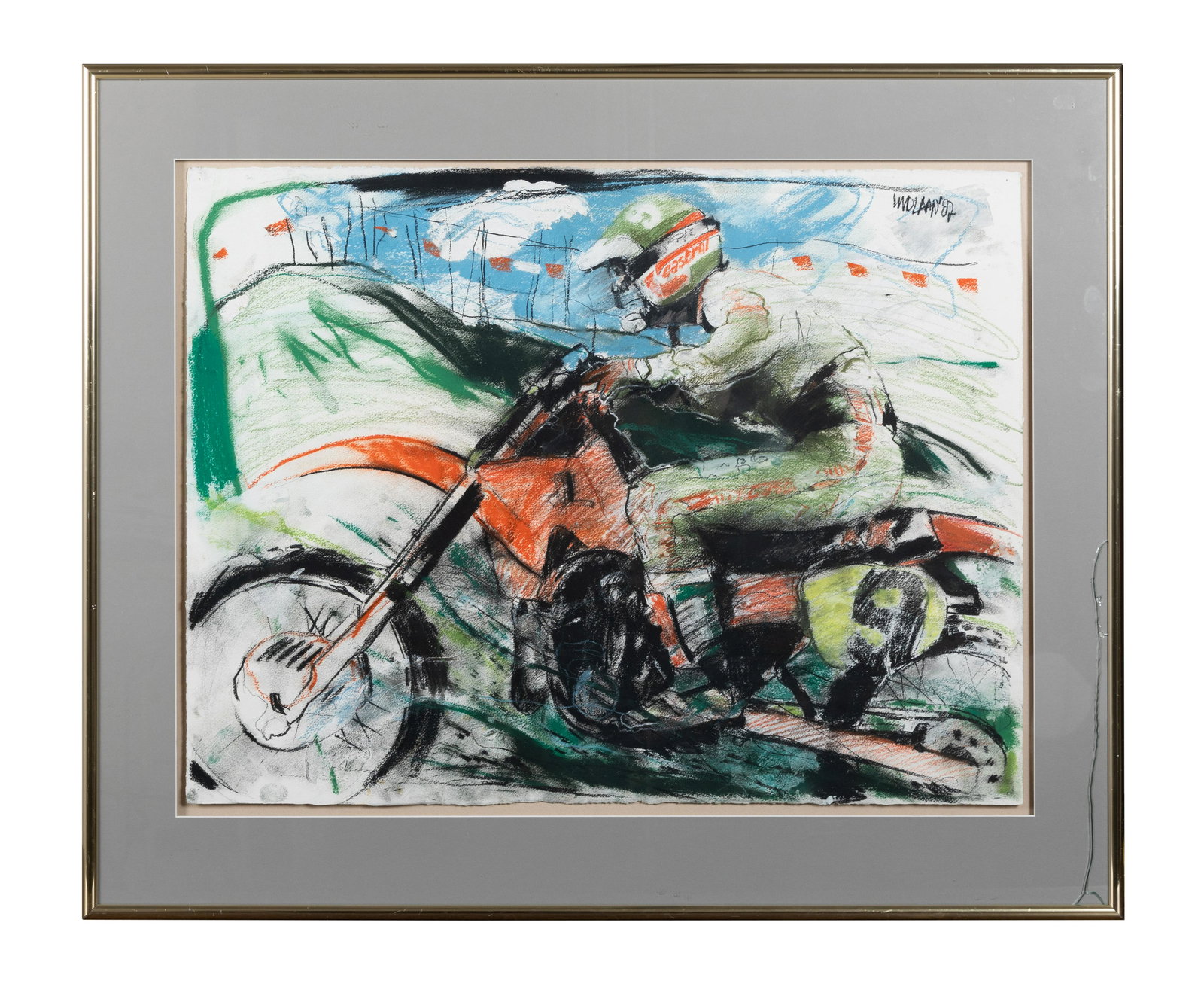Pastel Motorcycle Abstract Art (1 of 3)