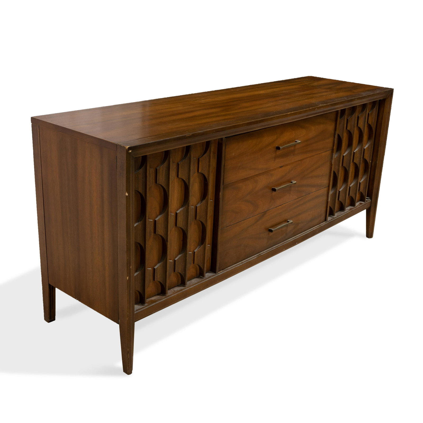 Brasilia Style Credenza: Description - Brasilia style credenza. Dimensions - 31" x 66" x 19"