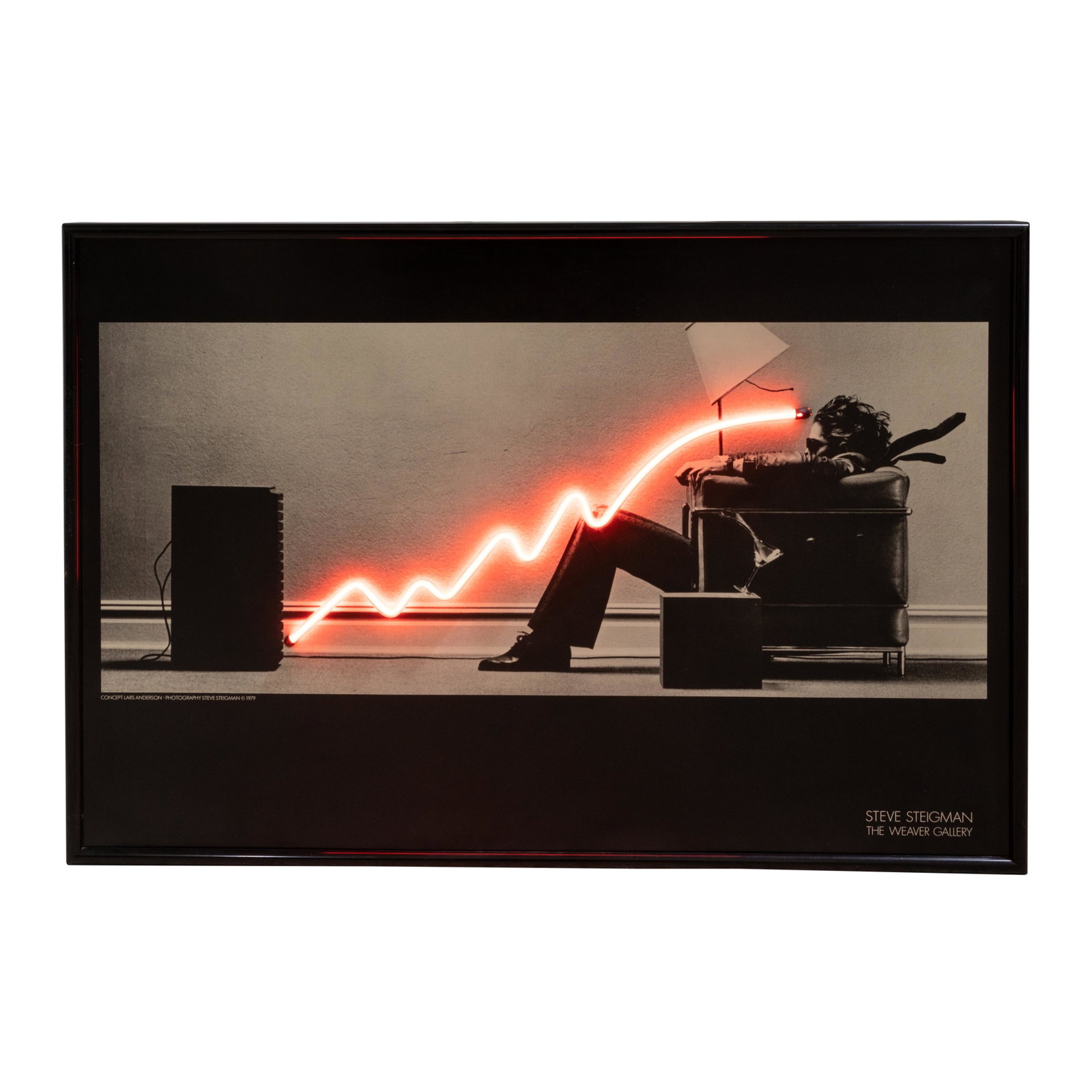 Steve Steigman - "Blown Away" Illuminated Poster: Description - Steve Steigman "Blown Away" Illuminated Neon Light Poster. Dimensions - frame- 25" x 37"