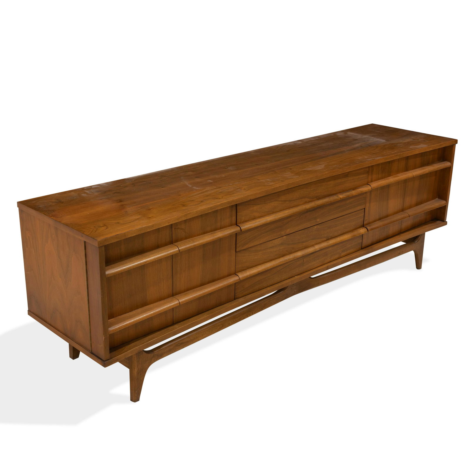Walnut Concave Credenza (1 of 3)