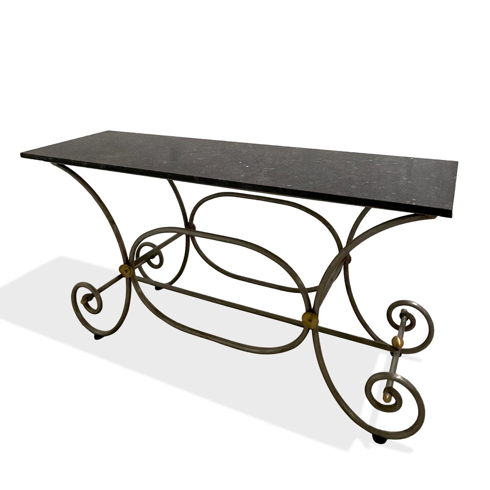 DIA (attr.) - Marble Top Console: Description - DIA attributed marble top console. Dimensions - 29" x 60" x 17"