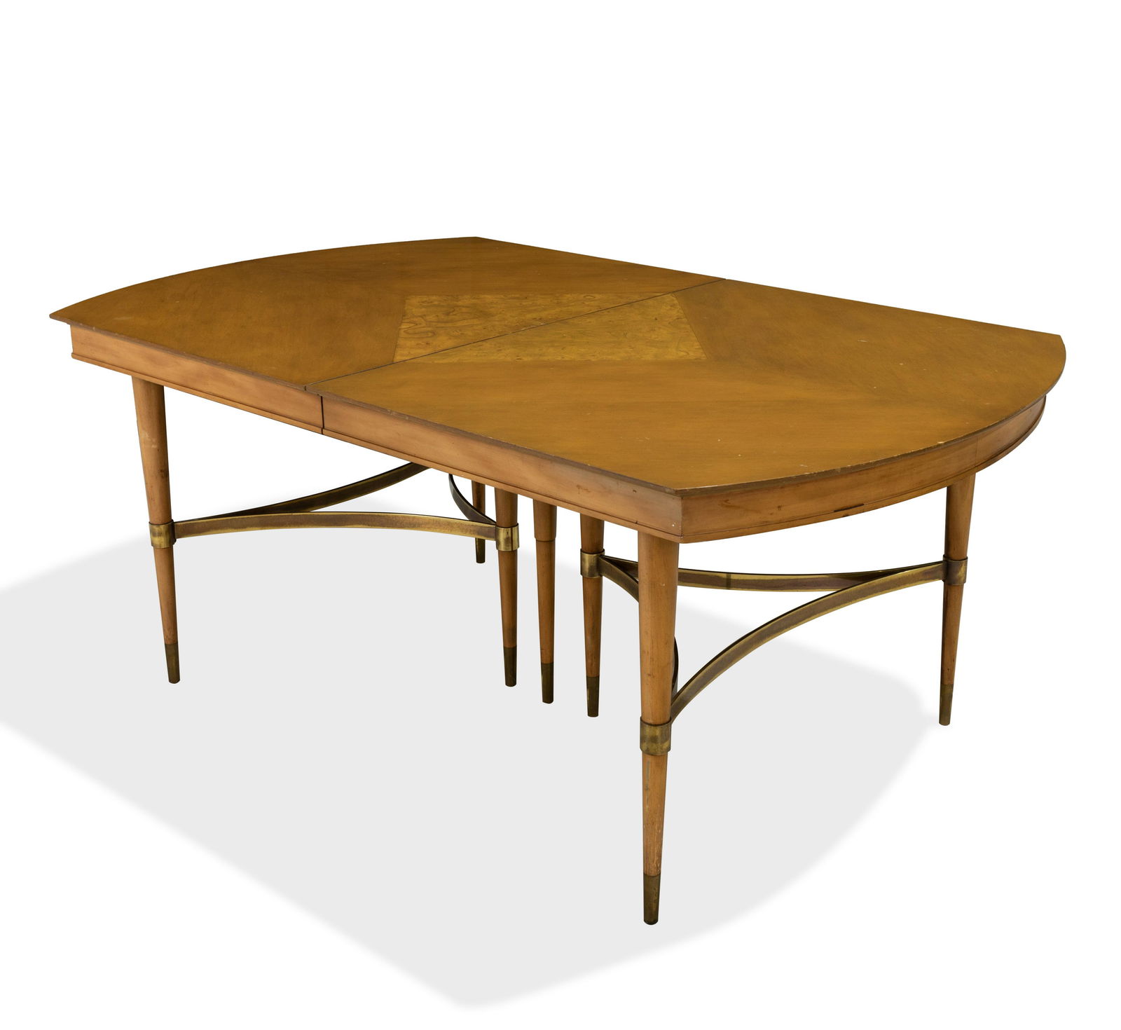 Italian Style Brass and Burl Dining Table (1 of 4)