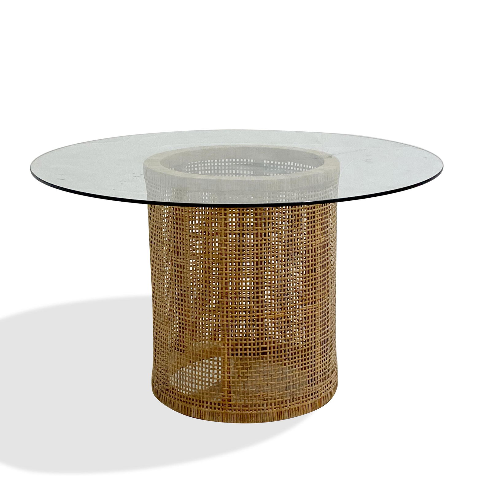 Rattan Glass Top Table (1 of 3)