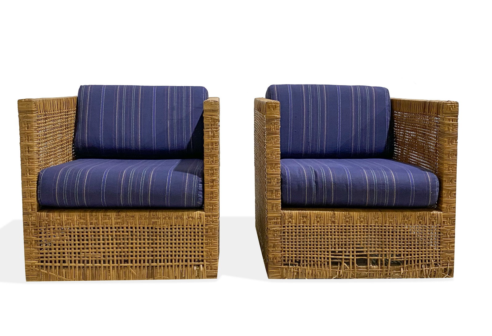 Double Cane Wicker Chairs - Pair (1 of 6)
