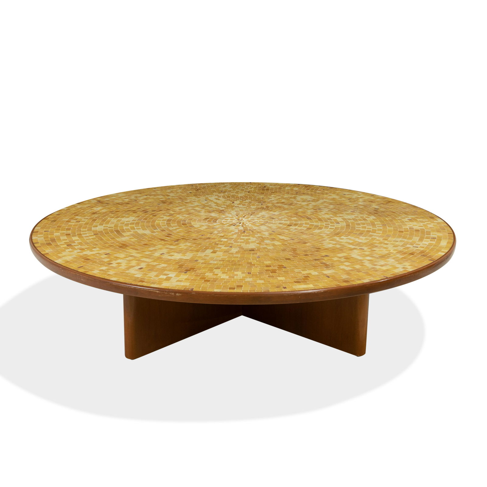 Large Tile and Teak Coffee Table (1 of 3)