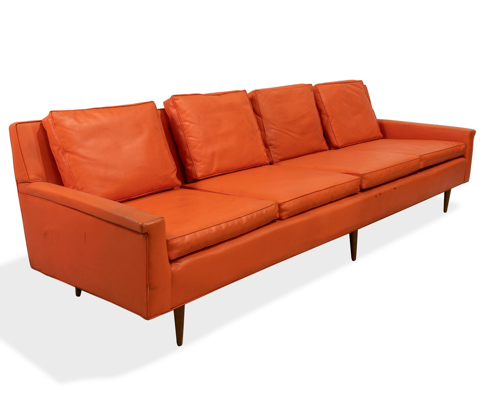 Mid Century Sofa: Description - Mid century sofa. Dimensions - 30" x 102" x 33"