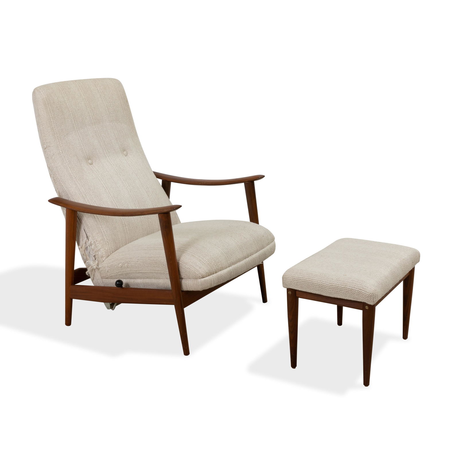 Westnofa - Teak Reclining Lounge and Ottoman (1 of 2)