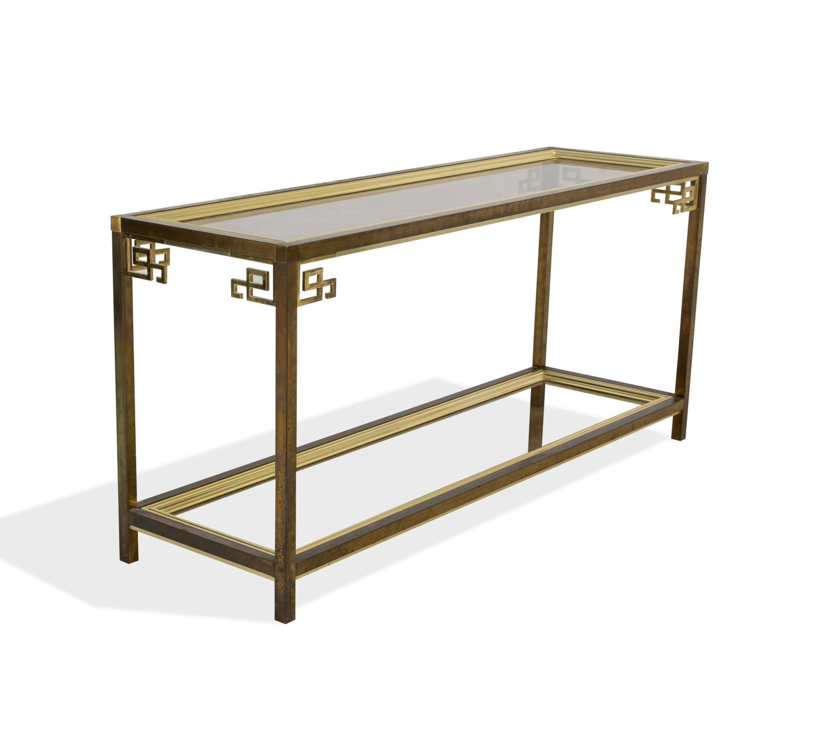 Mastercraft - Brass and Glass Console (1 of 2)