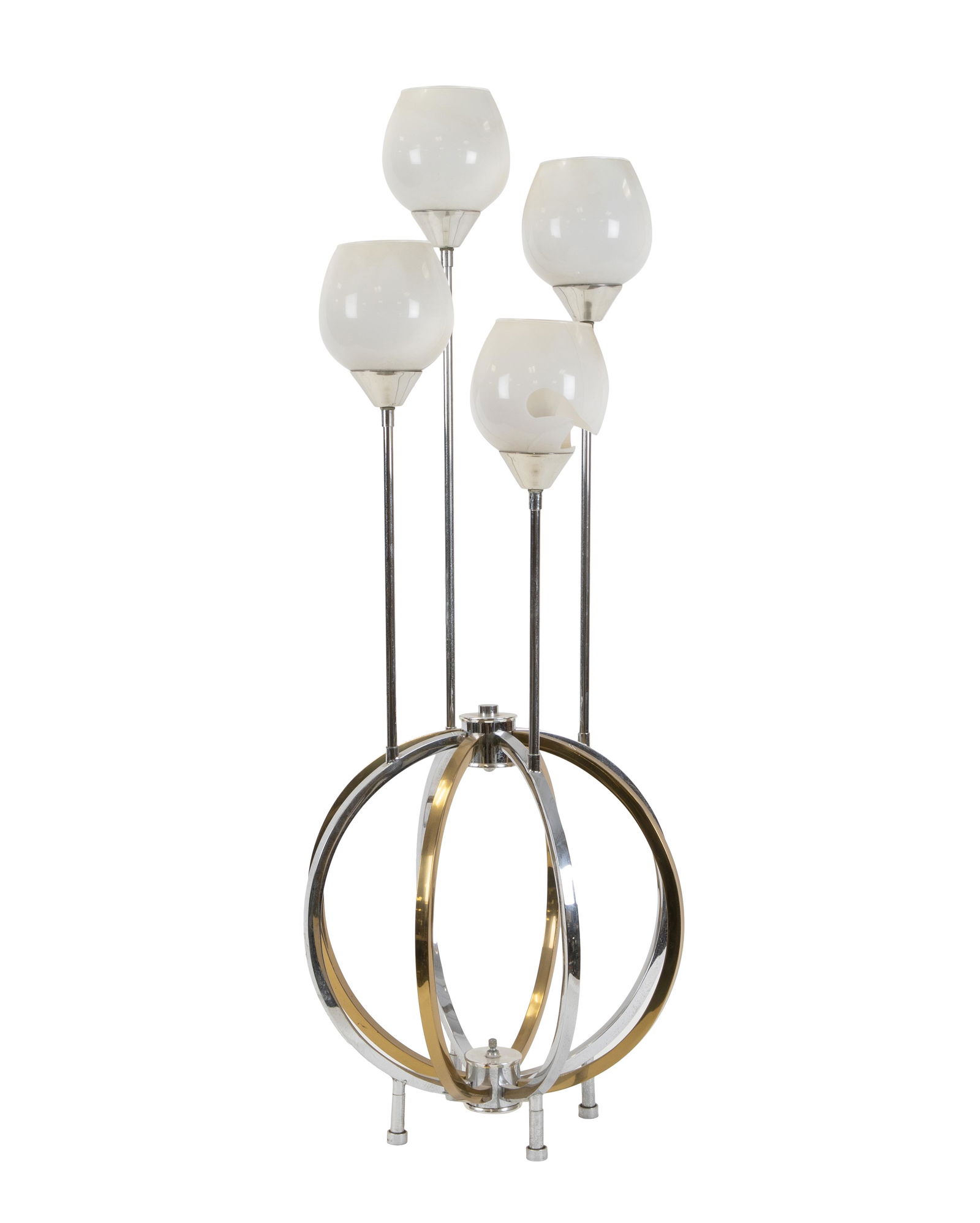 Chrome and Brass Cascading Lamp (1 of 4)