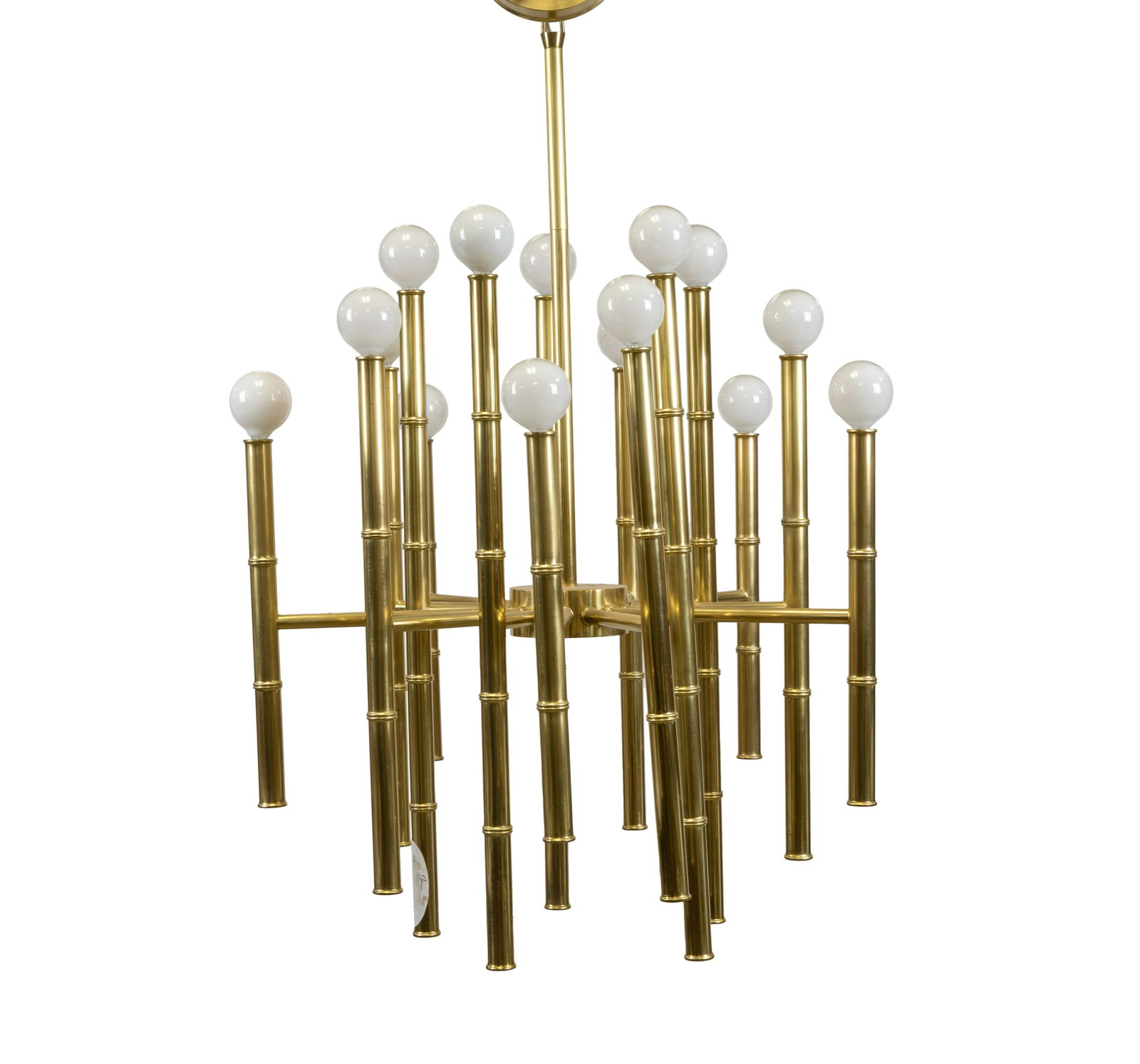 Faux Bamboo Brass Chandelier (1 of 4)