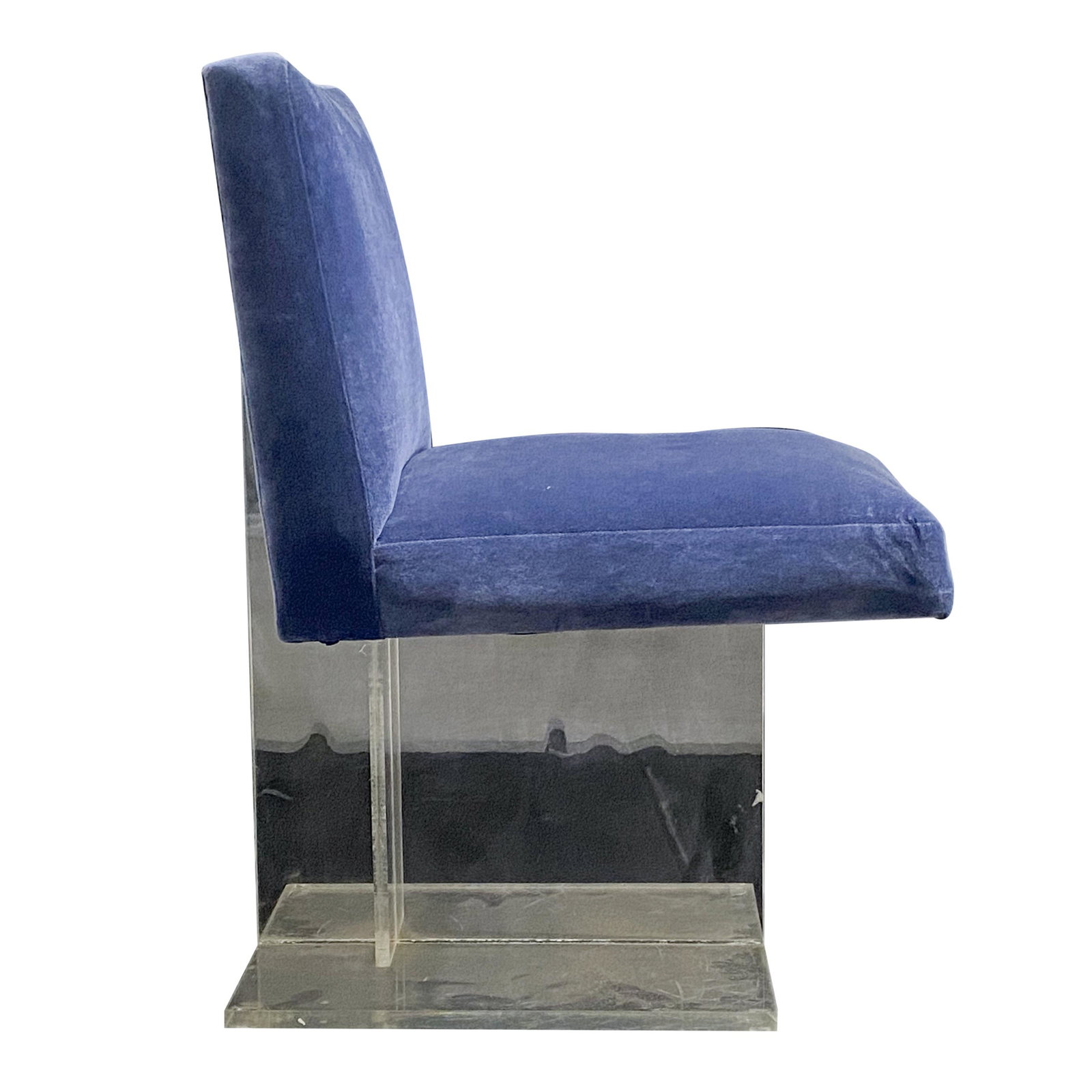Vladimir Kagan Style Lucite Pedestal Chair: Description - Vladimir Kagan style lucite pedestal chair. Dimensions - 31" x 18" x 21"