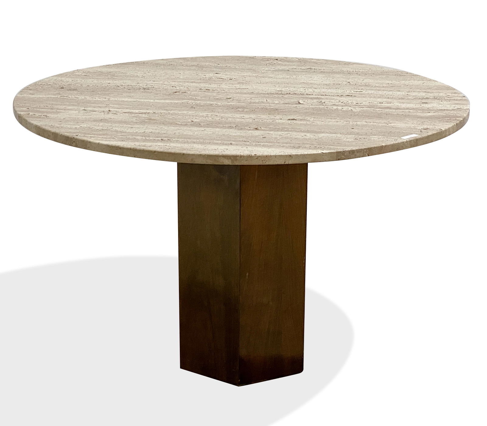 Travertine Table: Description - Travertine table. Dimensions - 26" x 44"