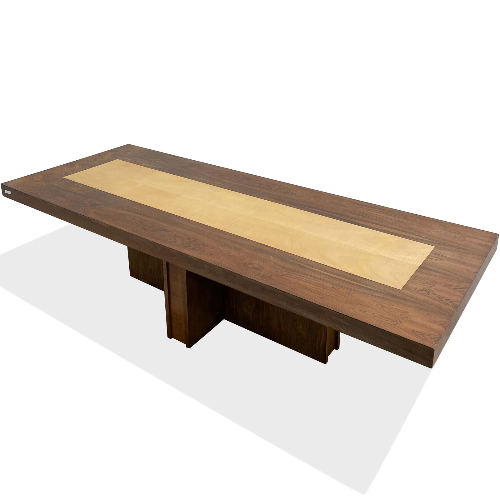 Mixed Woods Coffee Table: Description - Mixed woods coffee table. Dimensions - 18.5" x 71" x 27.5"