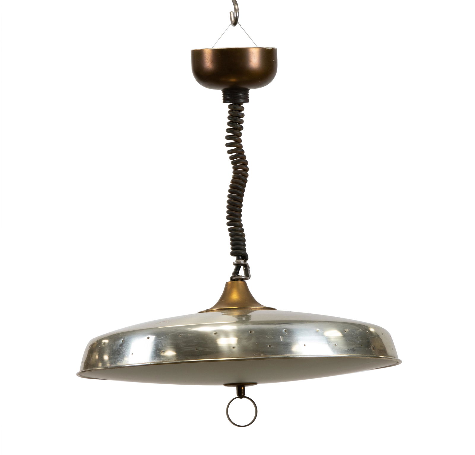 Mid Century Aluminum  and Brass Ceiling Fixture (1 of 4)