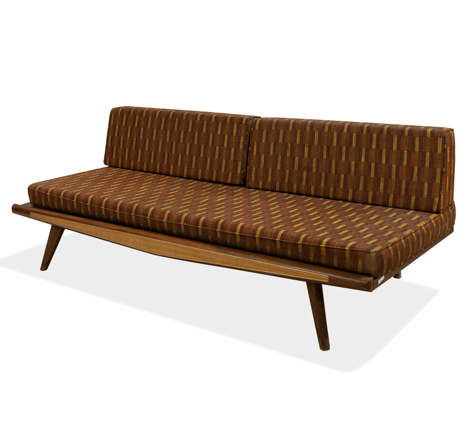 Bentwood Cane Front Daybed: Description - Bentwood cane front daybed. Dimensions - 28" x 74" x 32"