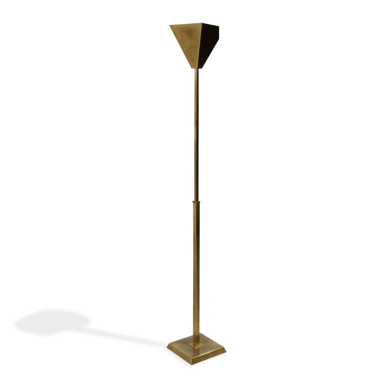 Frederick Cooper - Brass Adjustable Floor Lamp: Description - Frederick Cooper brass adjustable floor lamp. Dimensions - 68" x 8"