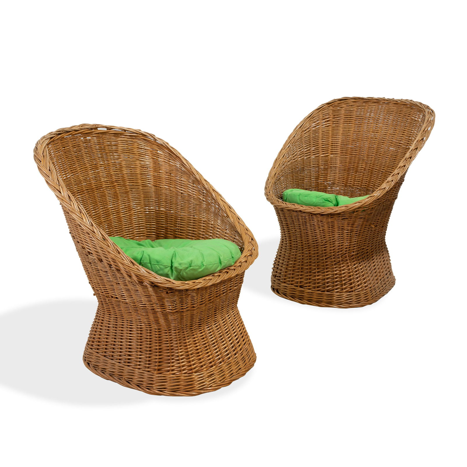 Wicker Tulip Chairs - Pair (1 of 3)