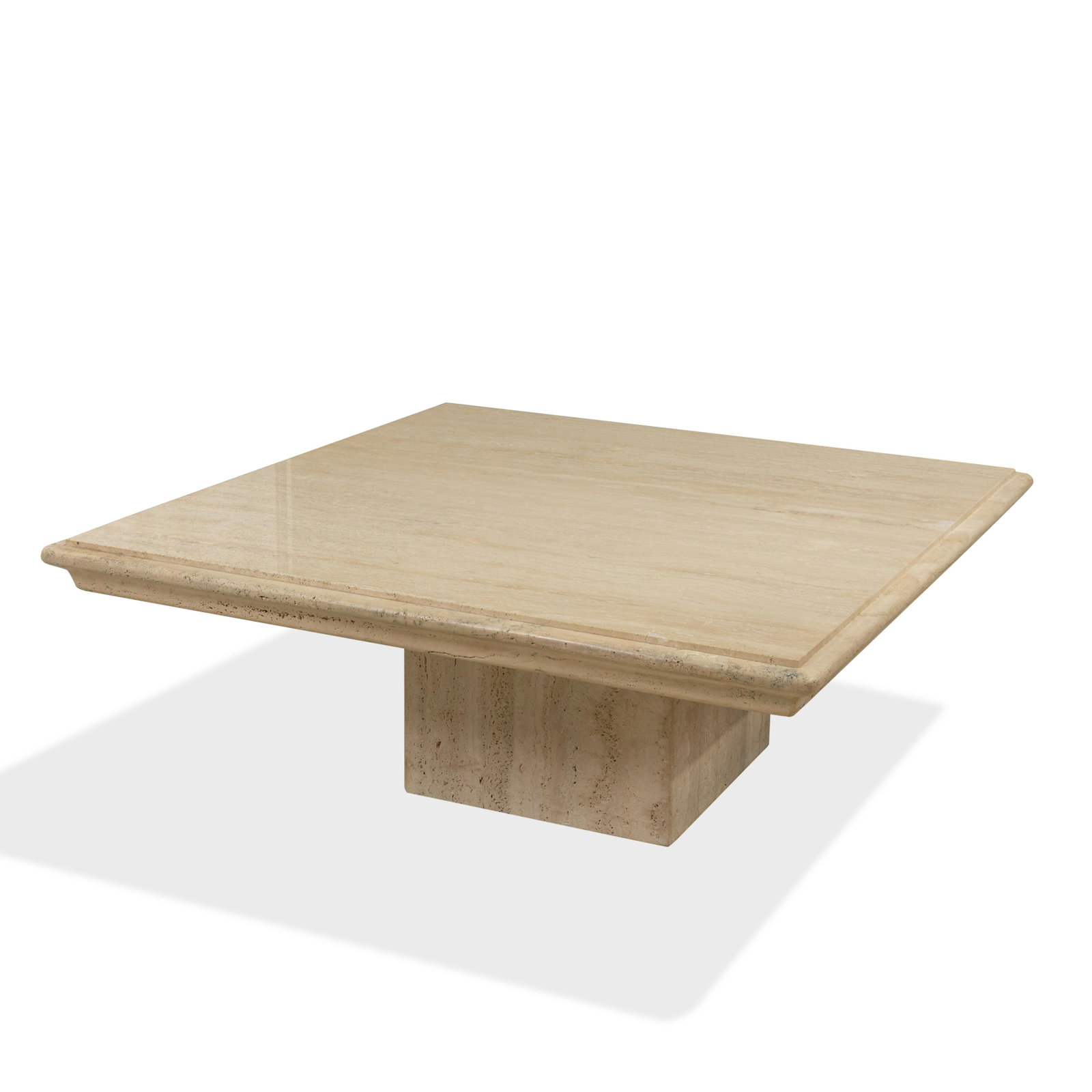 Marble Coffee Table: Description - Marble coffee table. Dimensions - 16" x 42" x 42"