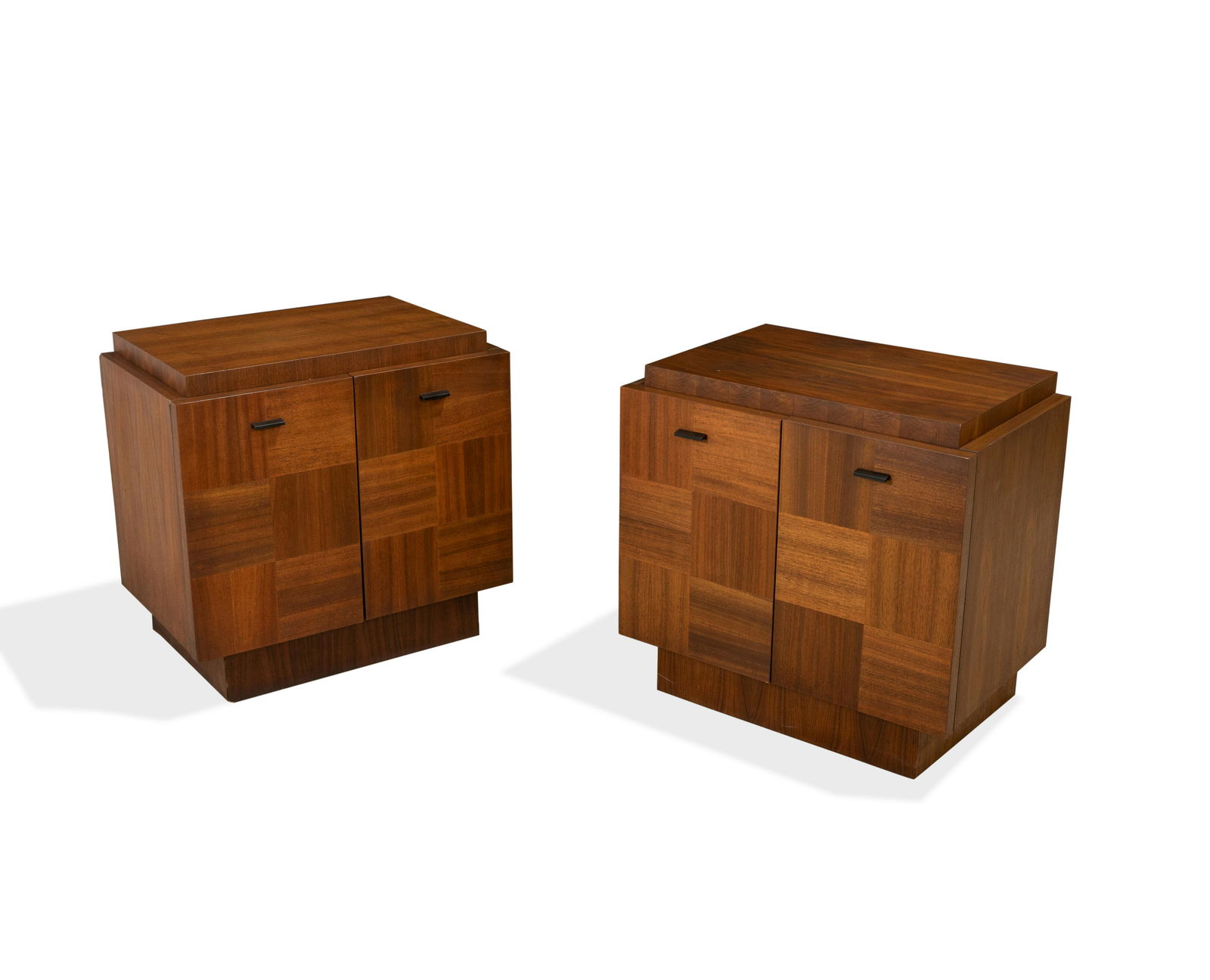 Brutalist Walnut Nightstands (1 of 3)