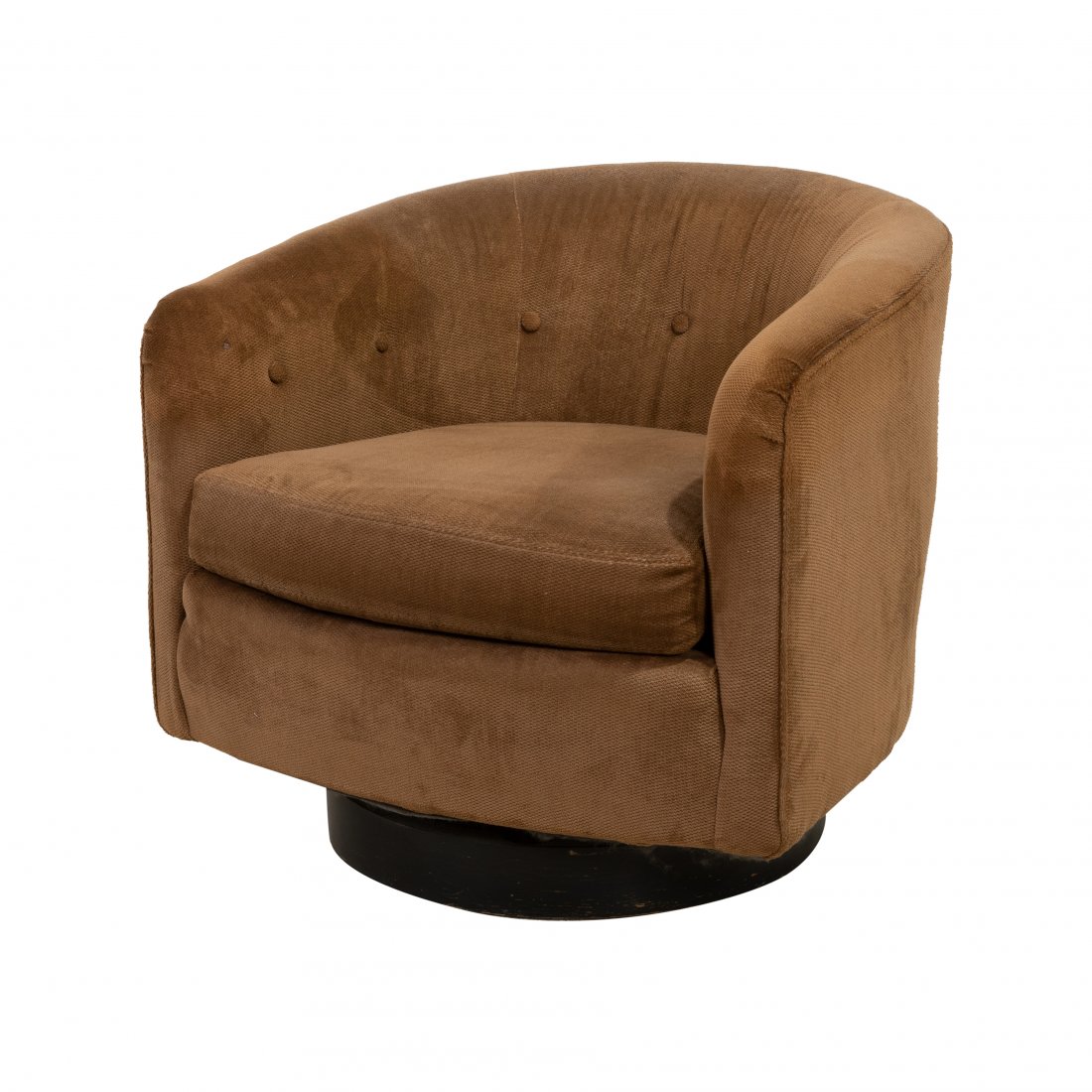 Milo Baughman Style - Swivel Chair: Description - Milo Baughman style swivel chair. Dimensions - 27" x 30" x 30"