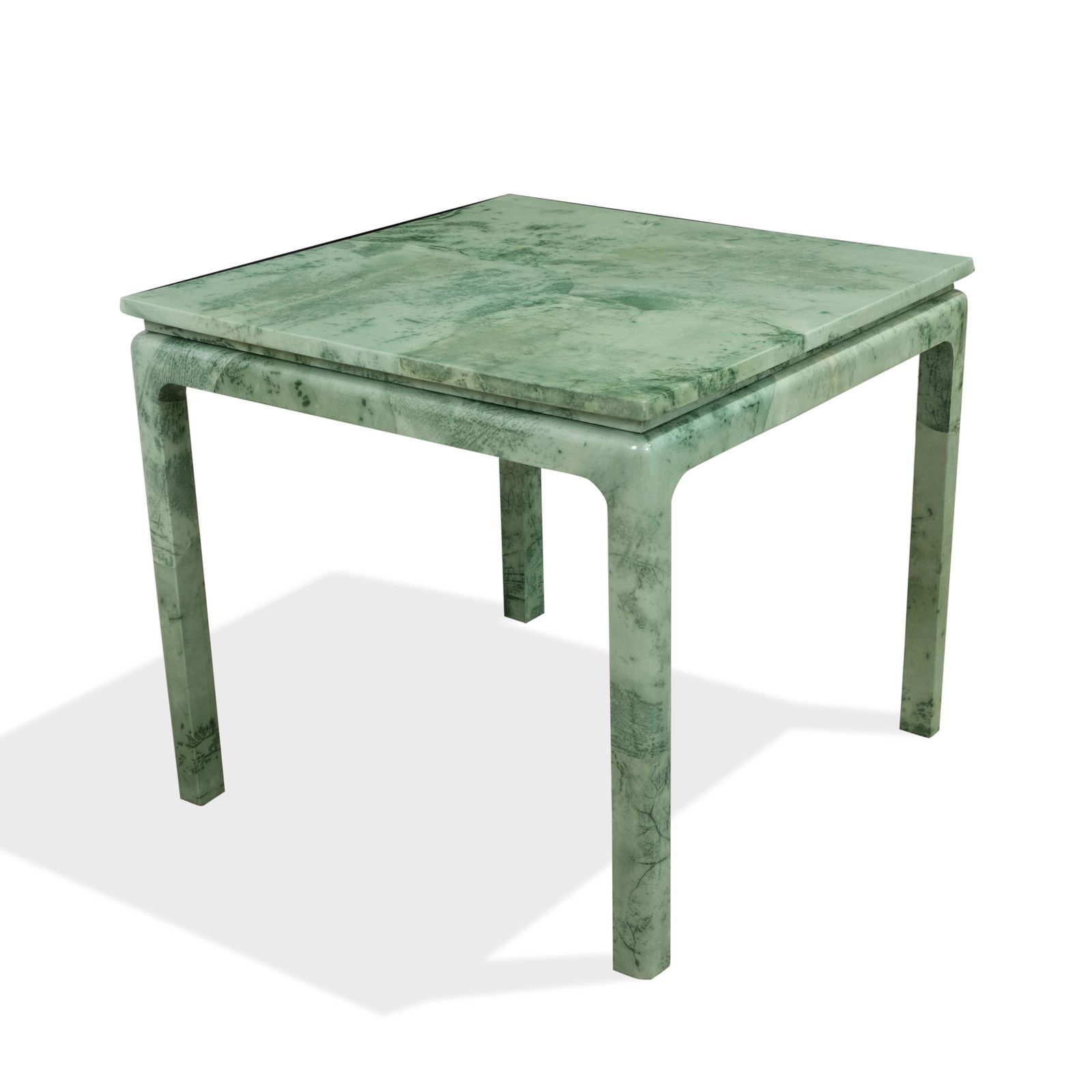 Green Lacquer over Goatskin Game Table (1 of 4)