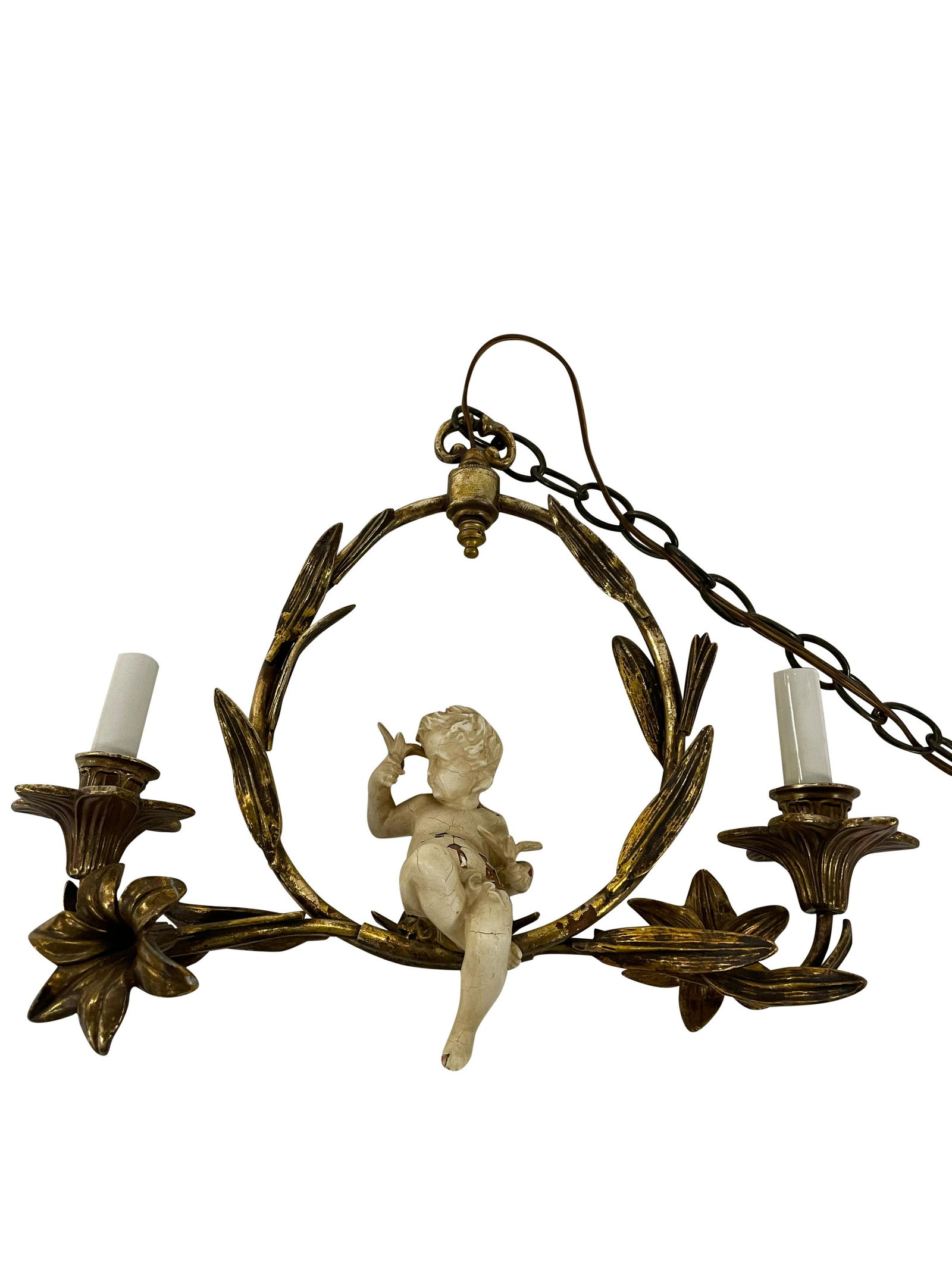 Gilt Iron Cupid Fixture (1 of 2)