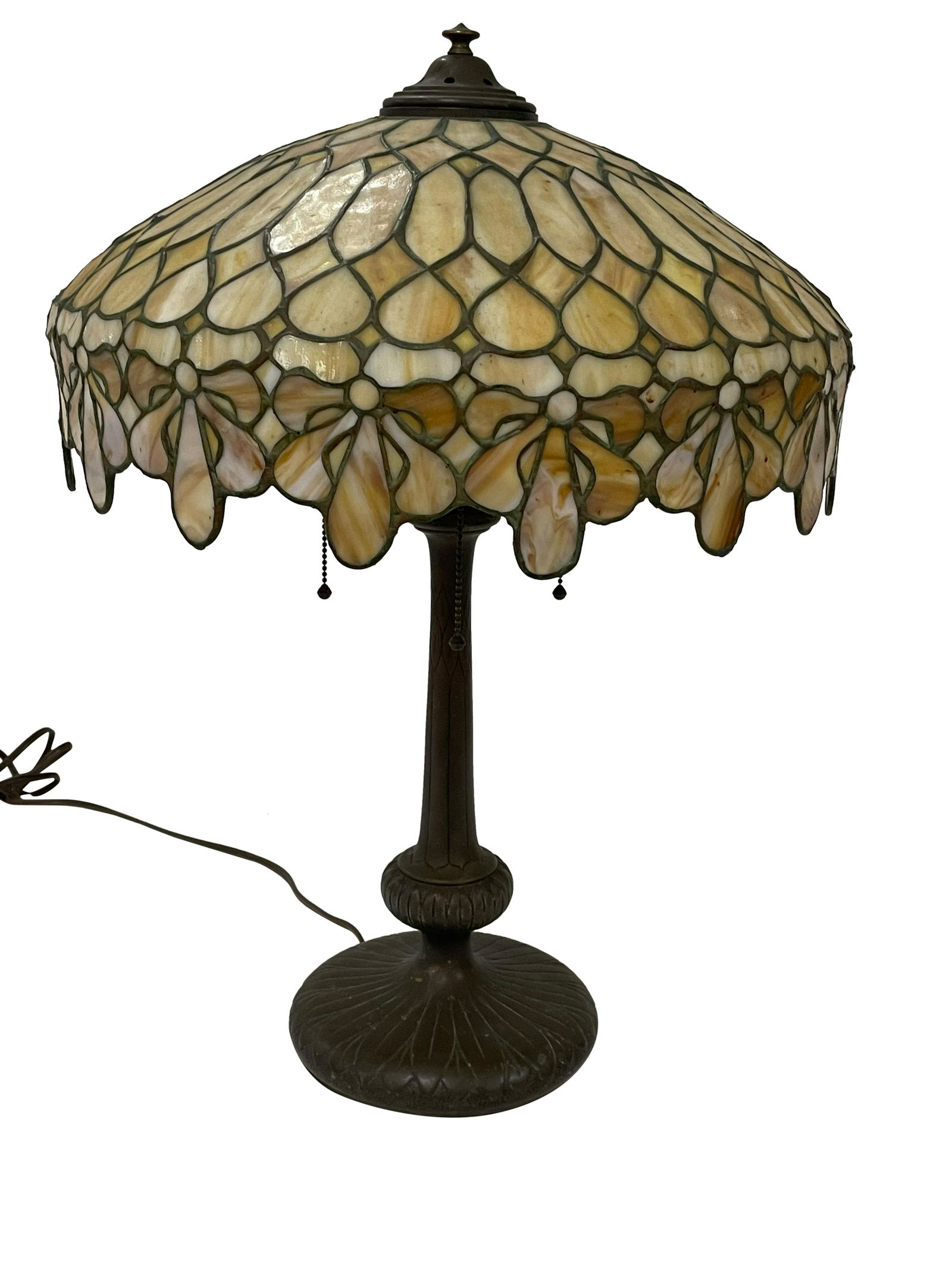 Tiffany Style Leaded Glass Lamp (1 of 7)