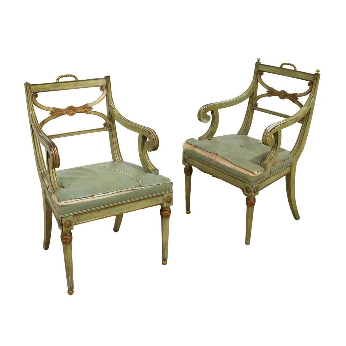 French Dining Arm Chairs - Pair (1 of 5)