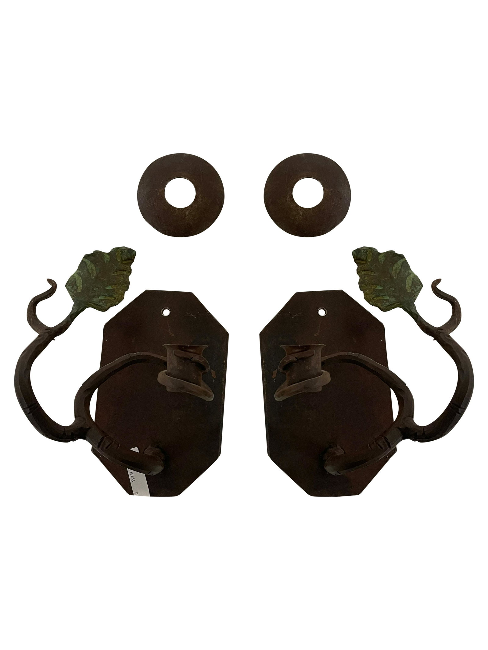 Candle Sconces - Pair: Description - Pair of candle sconces. Dimensions - 9" x 6.5" x 4"