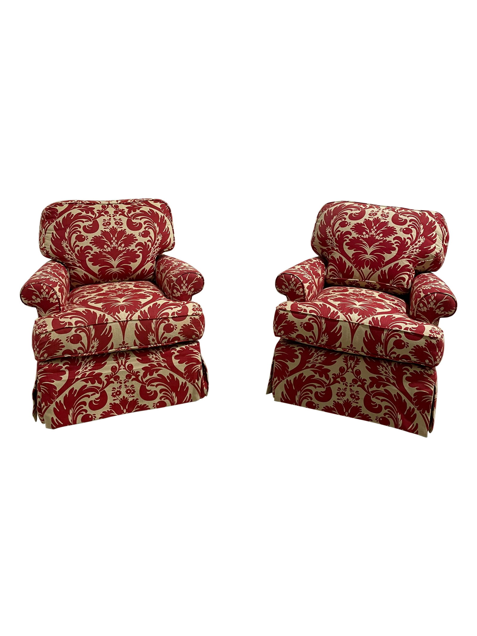 CR Lane Swivel Rockers: Description - Pair of CR Lane contemporary swivel rockers. Dimensions - 33" x 32" x 37"