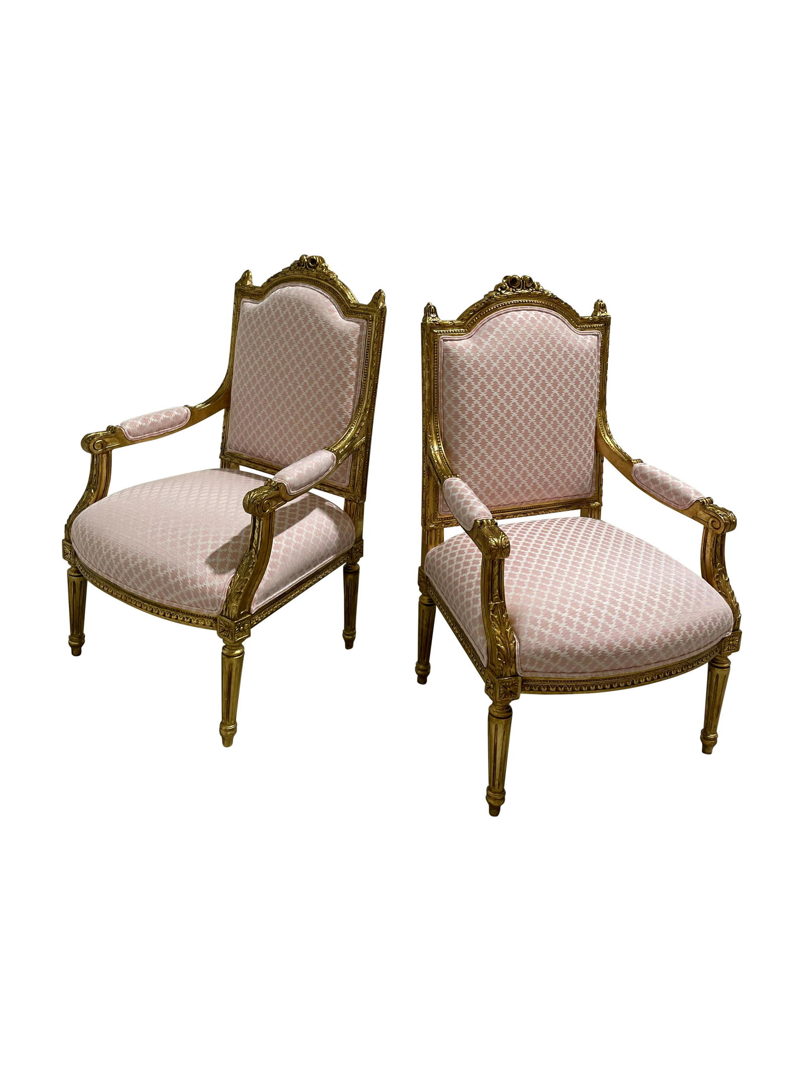French Style Gold Leaf Arm Chairs (1 of 3)