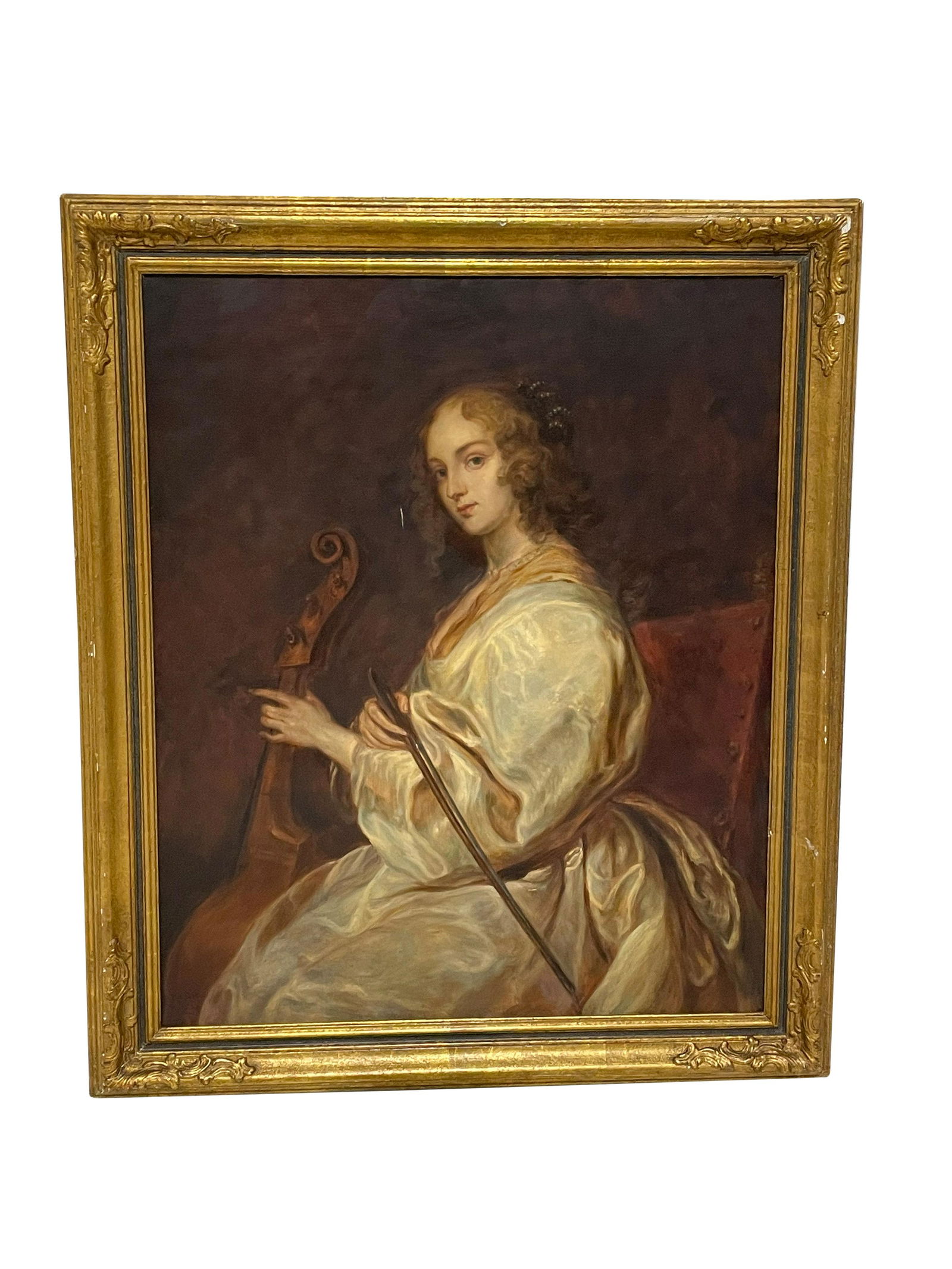 Marie Haushofer - Violin Player Oil on Canvas (1 of 5)