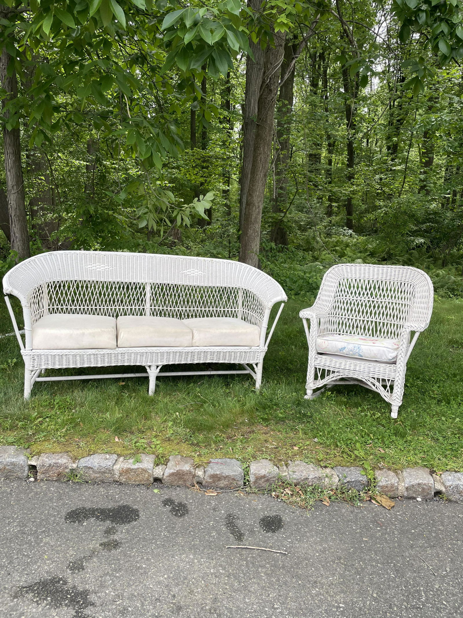 Deco Wicker Sofa and Bar Harbor Rocker (1 of 2)
