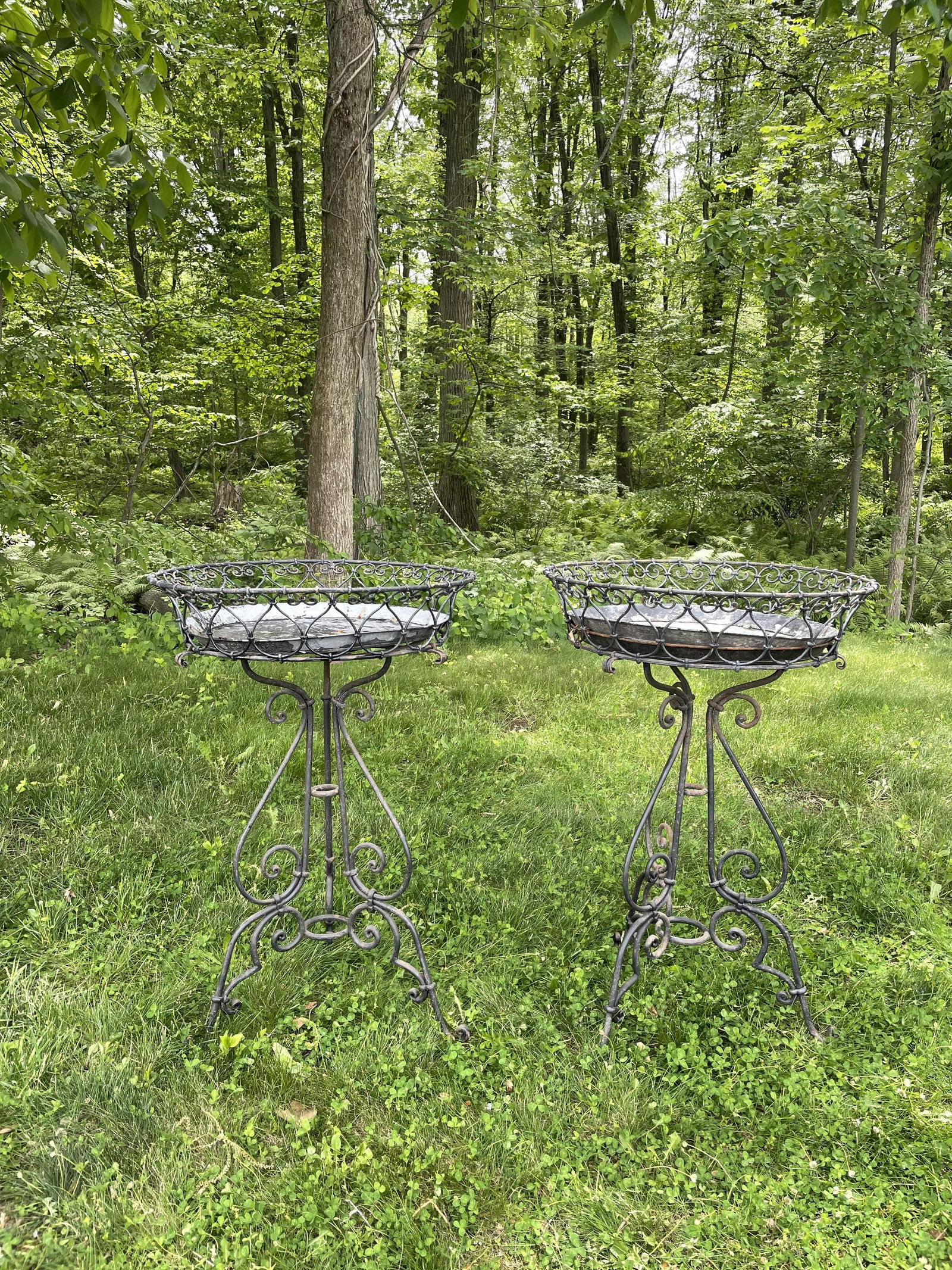 Victorian Iron Plant Stands - Pair (1 of 2)