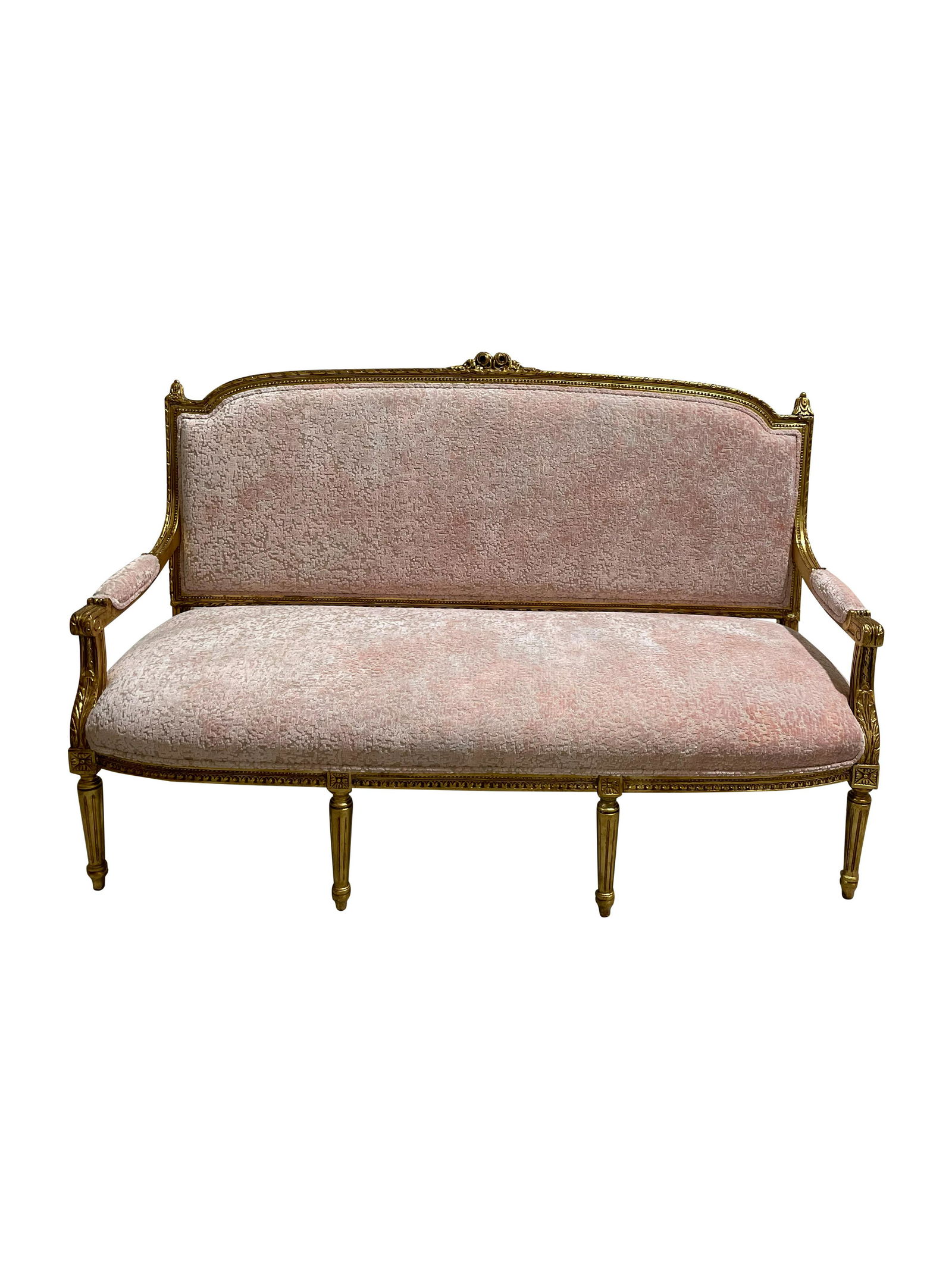 French Style Gold Leaf Settee (1 of 2)