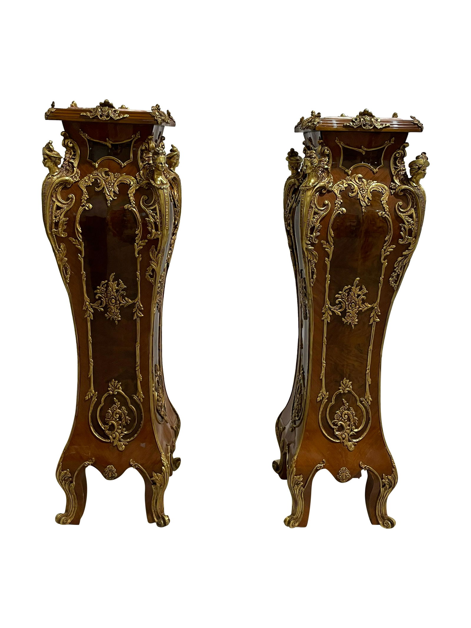 French Style Bronze Mounted High Pedestals (1 of 3)