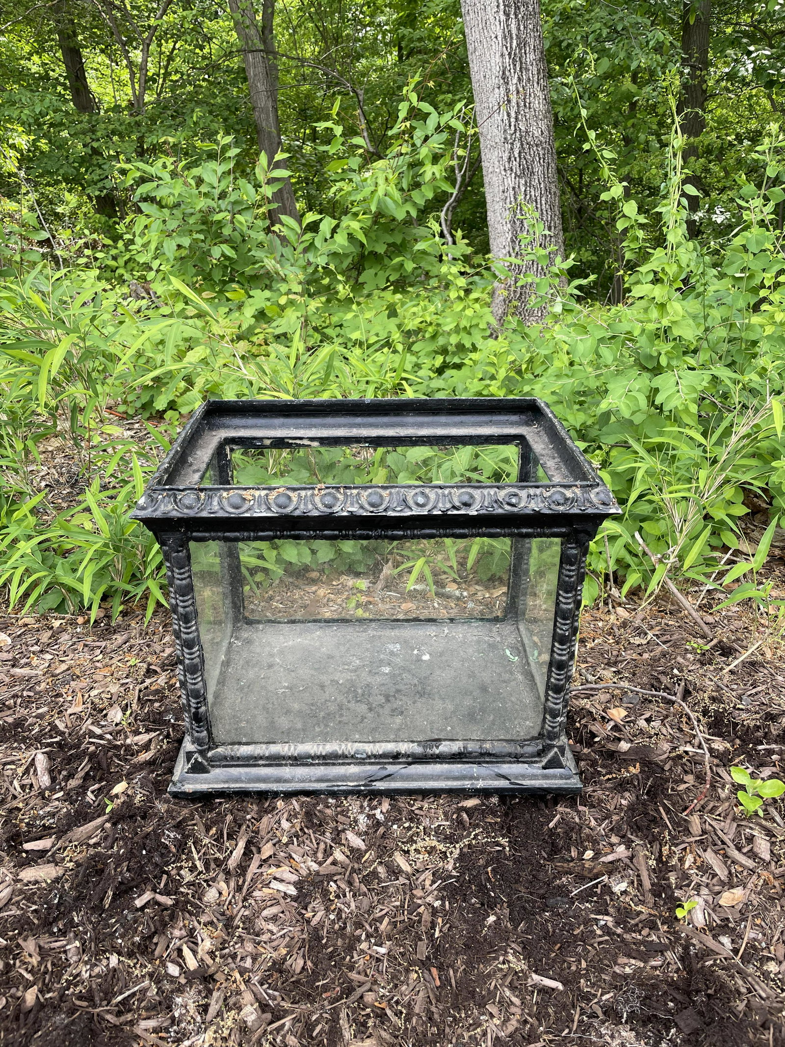 Victorian Glass Terrarium: Description - Victorian glass terrarium Dimensions - 17" x 21" x 15"