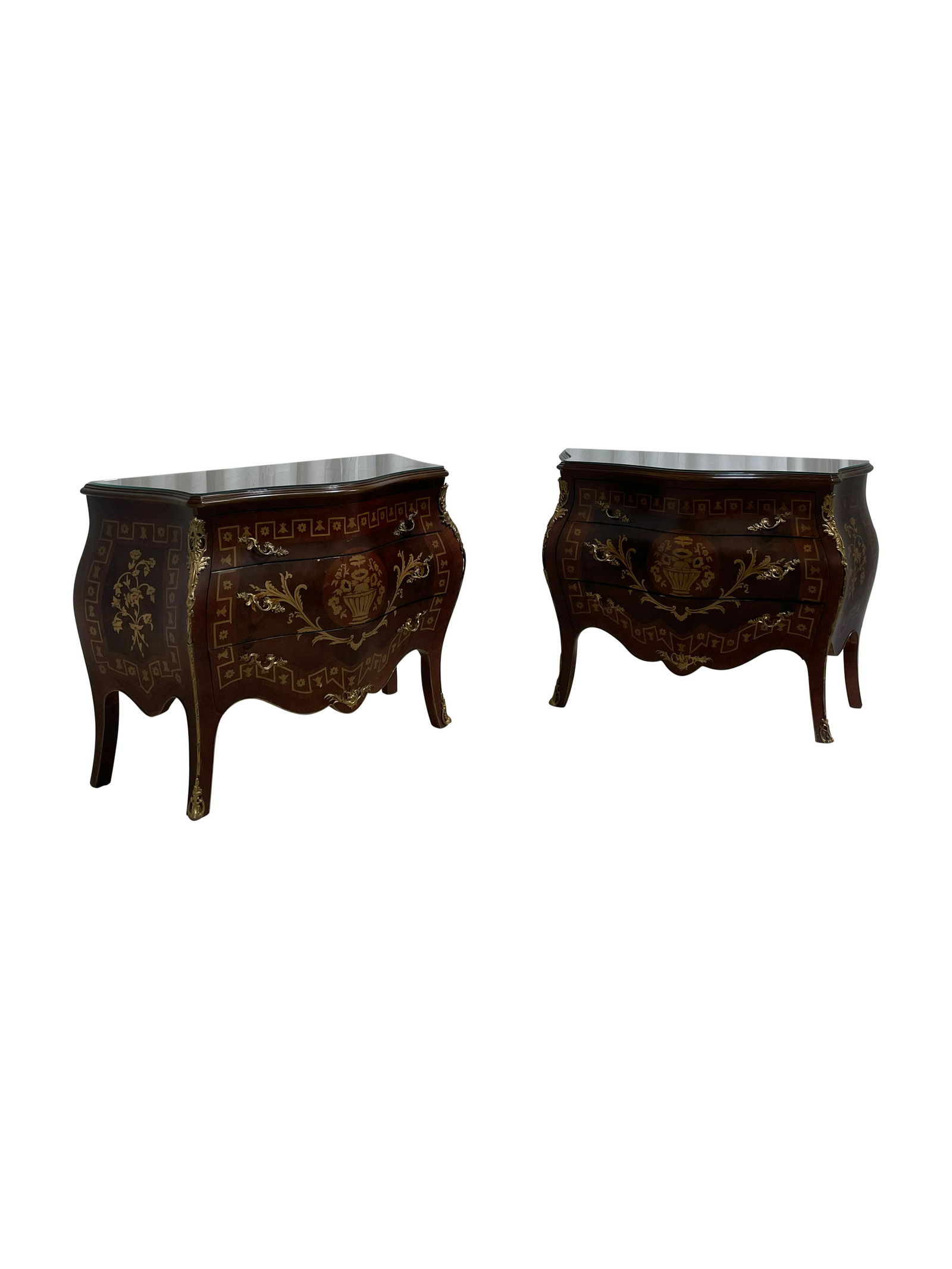 French Style Bombay Commodes - Pair (1 of 5)