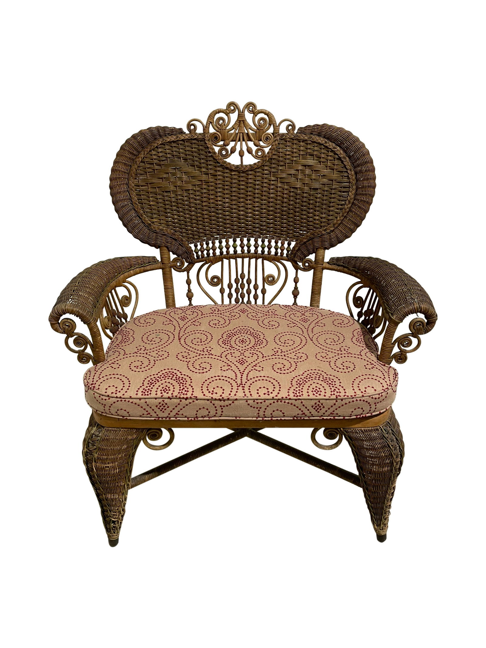 Victorian Wicker Settee (1 of 3)