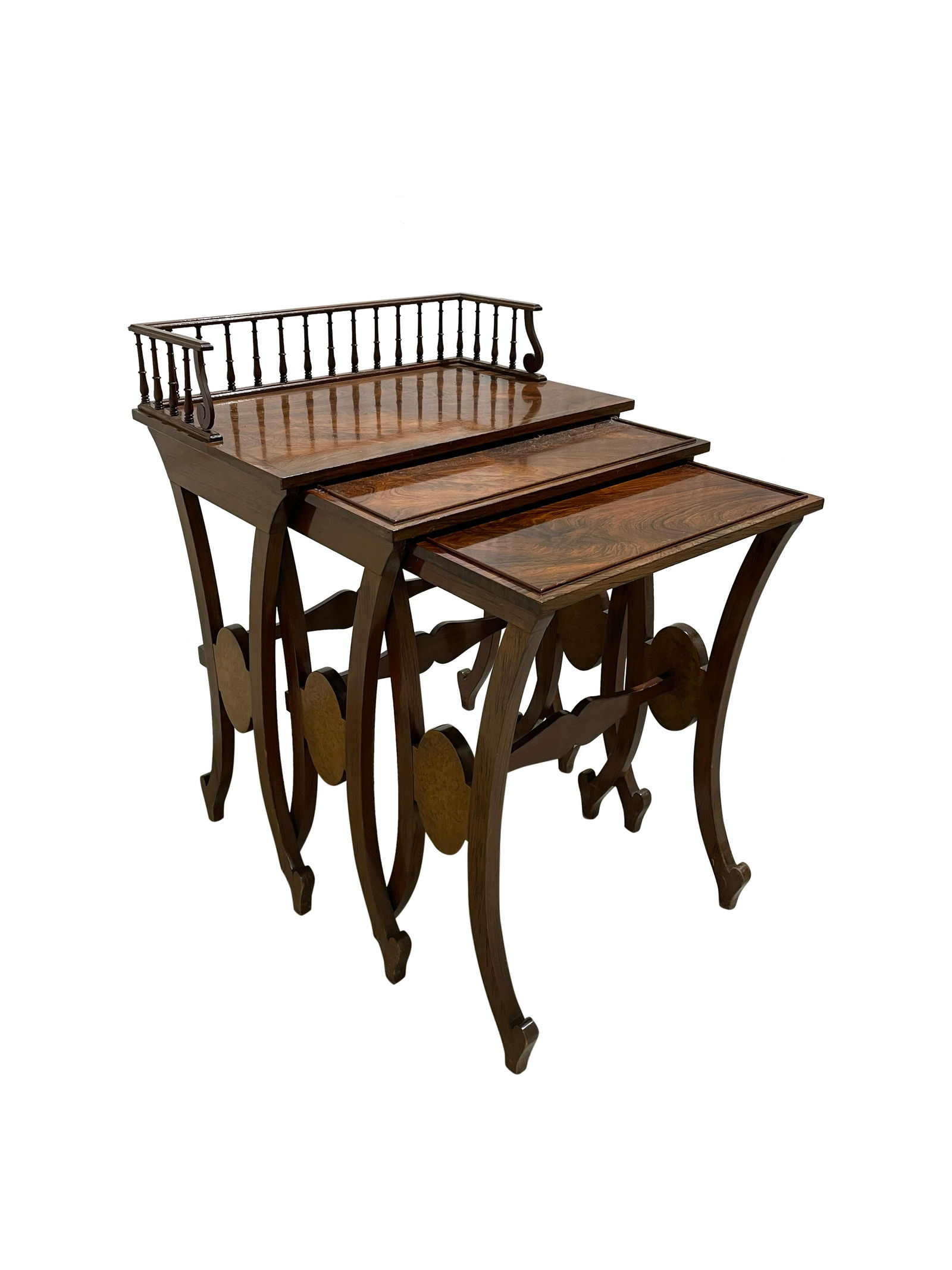 Regency Rosewood Nest of Tables (1 of 2)
