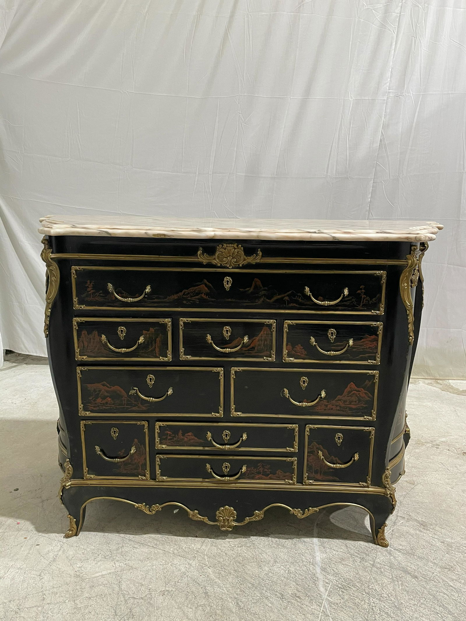 French Style Marble Top Commode (1 of 3)